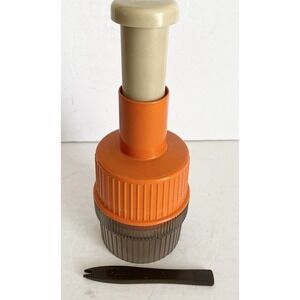 Zyliss Retro Food Nut Chopper Swiss Made Collectible 60s‎ Orange with Sharpener
